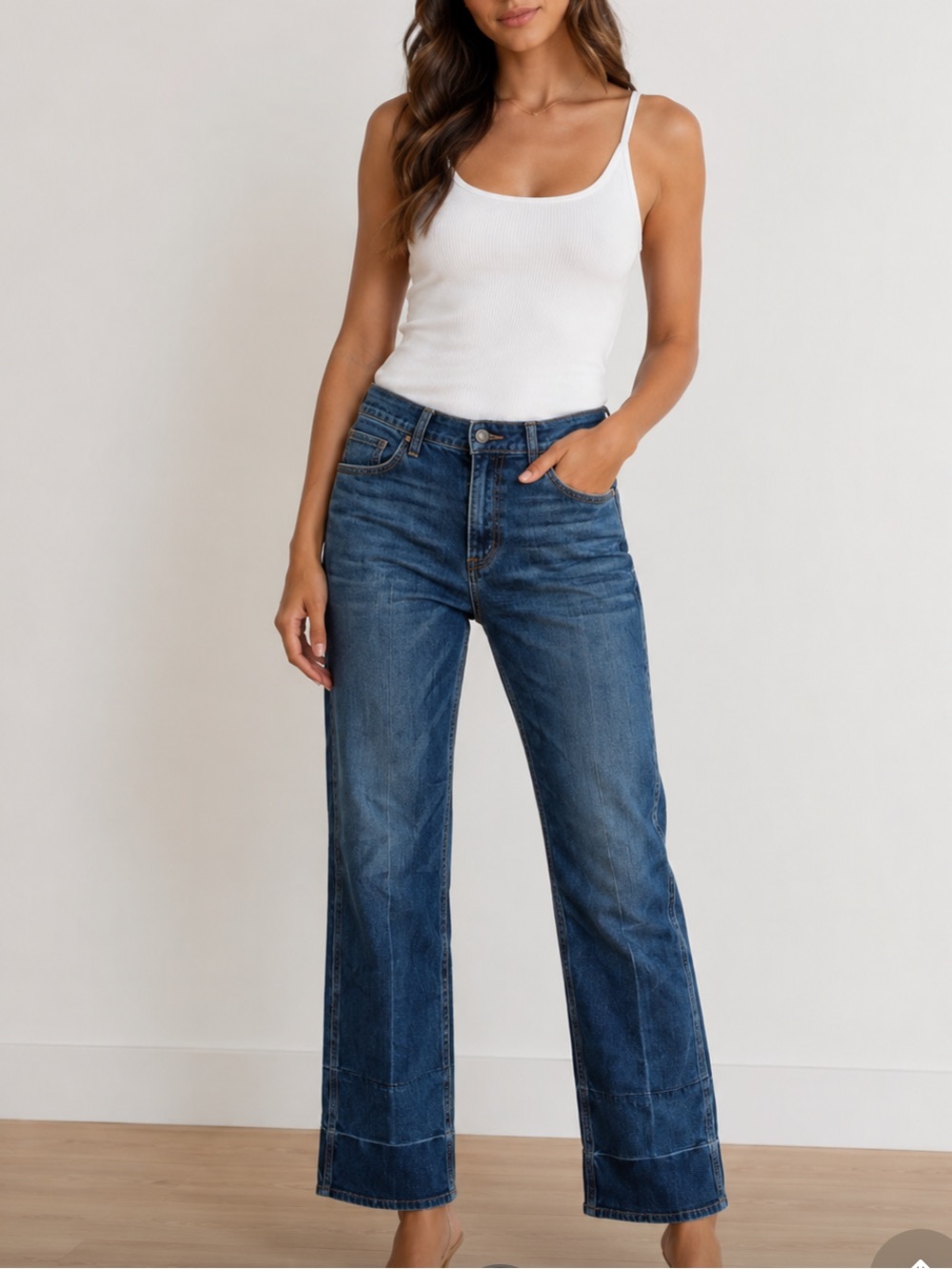 rag & bone Women's Dark Blue Straight Jeans color clermont